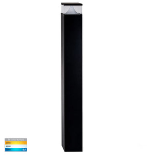 Black rectangular object with a reflective top on a white background