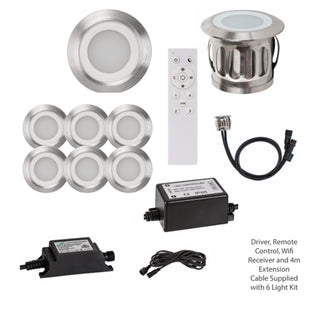 Flame 316 Stainless Steel CCT 0.5w LED Deck Lights – Set of 6