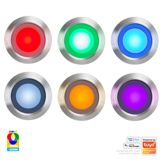 Flame 316 Stainless Steel RGBCW 0.5w LED Deck Light