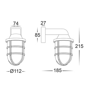 HV3511W - Marina Polycarbonate Wall Light