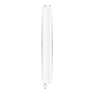 Havit HV3586T-BLK - Barline Aluminium Black 1500mm Wall Light