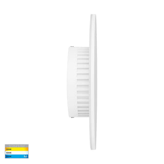 Havit HV3593T-WHT-240V Halo White 18w TRI Colour LED Wall Light, similar to Unios Iris exterior wall lights. Australia wide delivery by Davoluce Lighting