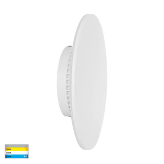 Havit HV3593T-WHT-240V Halo White 18w TRI Colour LED Wall Light, similar to Unios Iris exterior wall lights. Australia wide delivery by Davoluce Lighting