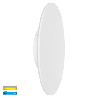 Havit HV3594T-WHT-240V Halo White 24w TRI Colour LED Wall Light, similar to Unios Iris exterior wall lights. Australia wide delivery by Davoluce Lighting