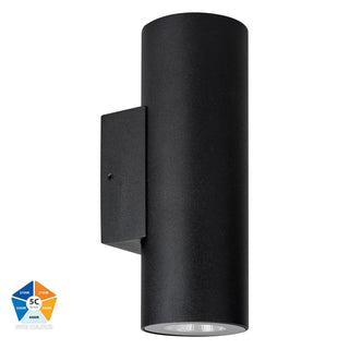 Illuminate your space with the sleek and modern HV3626S-ALU Aries Aluminium Up &amp; Down LED Wall Lights. Built with IP65 rating, these wall lights are available in white or black and include 2 x 6w LED for efficient and long-lasting lighting. Upgrade your home or office with this stylish and functional lighting solution.