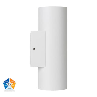 Illuminate your space with the sleek and modern HV3626S-ALU Aries Aluminium Up &amp; Down LED Wall Lights. Built with IP65 rating, these wall lights are available in white or black and include 2 x 6w LED for efficient and long-lasting lighting. Upgrade your home or office with this stylish and functional lighting solution.