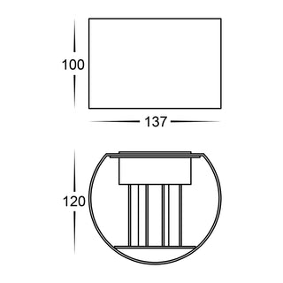 Havit HV3658T-WHT-RND | HV3658T-WHT-RND-12V - Versa White Round Up & Down Wall Light