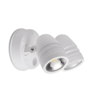 Havit HV3793T-WHT - Focus Polycarbonate White Double Adjustable Spot Light. IP65 Exterior flood lights, 15w outdoor flood lights, Polycarbonate external spot lights available from Davoluce Lighting