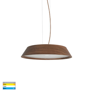 Havit Noyer walnut timber LED pendant light 420mm with adjustable suspension