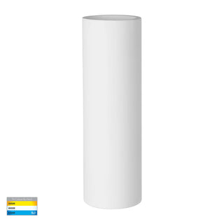 avit Valec flush up and down plaster wall light in paintable white finish