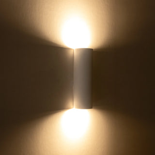 Valec architectural gypsum wall light with integrated up and down LED illumination