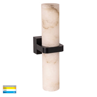 Havit Albast outdoor wall light black aluminium finish front view