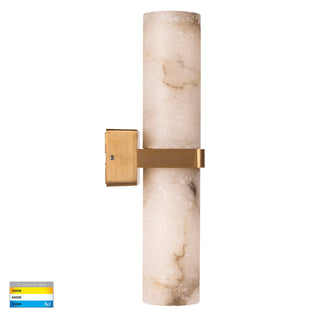 Albast Up & Down Wall Light with Alabaster Glass