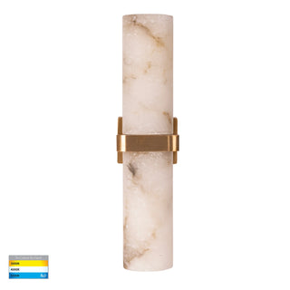 Albast Up & Down Wall Light with Alabaster Glass