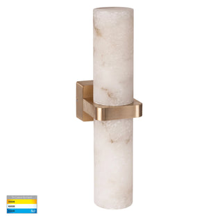 Havit Albast outdoor up and down wall light brass finish front view