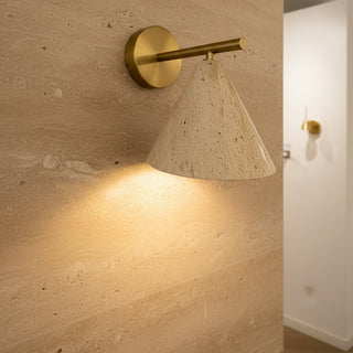 Contemporary natural stone wall light for luxury interiors