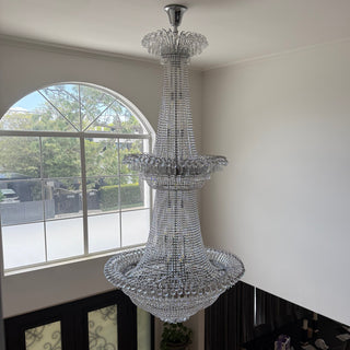 Empire Style Large Crystal Chandelier