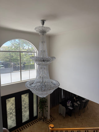 Empire Style Large Crystal Chandelier