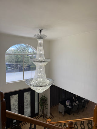 Empire Style Large Crystal Chandelier