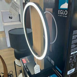 Boyal 12W LED Table Lamp Black with Light Wood