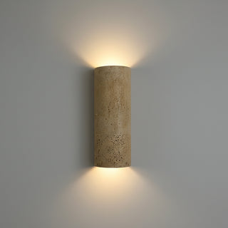 Telbix Impero Travertine Textured Vertical Up & Down Wall Light on Display at Daboluce Lighting