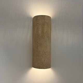 Telbix Impero Travertine Textured Vertical Up & Down Wall Light on display at Davoluce Lighting