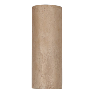 Impero travertine textured tall wall light up and down illumination beige finish
