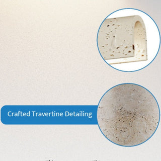Crafted travertine detailing close-up – Inspire Linear Pendant