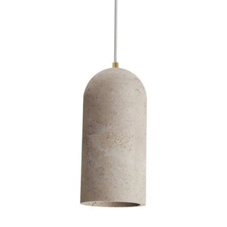 Concrete pendant light on a white background
