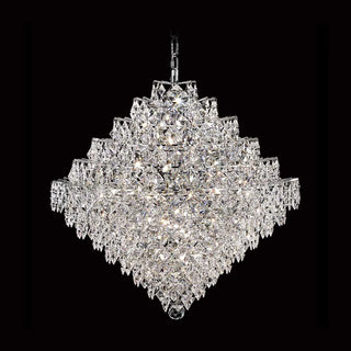 Pyramid Asfour Crystal Chandelier 69cm | 15 Light Chrome Pendant
