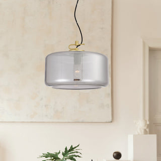 Telbix KOROVA 1LT Large Pendant With Smoke glass. Best pendant lights for hallways, Smoke glass pendants for living room, pendant lights for bedrooms Australia, modern pendant lighting above dining tables are available from Davoluce Lighting