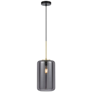 Telbix KOROVA 1LT Medium Pendant With smoke glass. best pendant lights for hallways, pendants for kitchen island, bedside pendant lights Australia, modern pendant lighting for restaurants Available from Davoluce Lighting