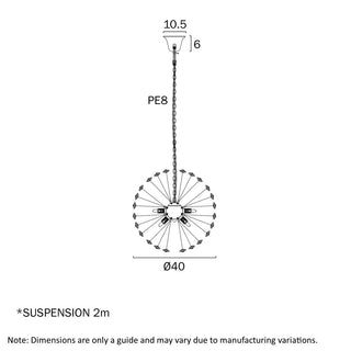 LERIDA 8 LIGHT ROUND PENDANTS