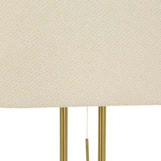 Carden Modern Brass Floor Lamp with Ivory Shade – 156cm