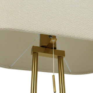 Carden Modern Brass Floor Lamp with Ivory Shade – 156cm
