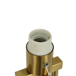 Carden Modern Brass Floor Lamp with Ivory Shade – 156cm