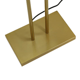 Carden Modern Brass Floor Lamp with Ivory Shade – 156cm