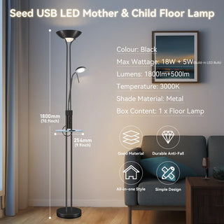 Luba LED Mother & Child Floor Lamp