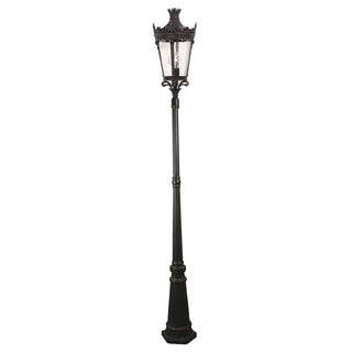 Crown Large Standard 236cm Outdoor Post Light – Antique Bronze