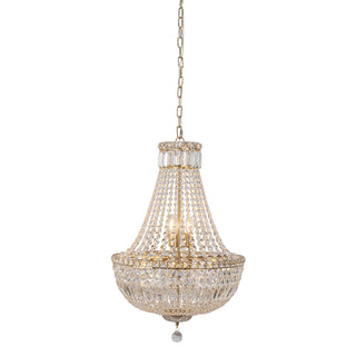 Classique Medium 50cm 6 Light Basket Crystal Glass Chandelier