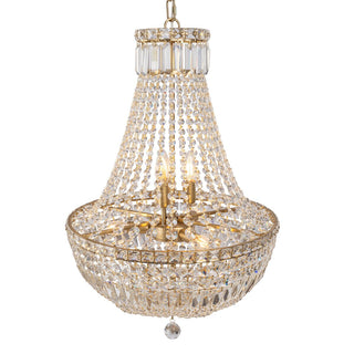 Classique Medium 50cm 6 Light Basket Crystal Glass Chandelier