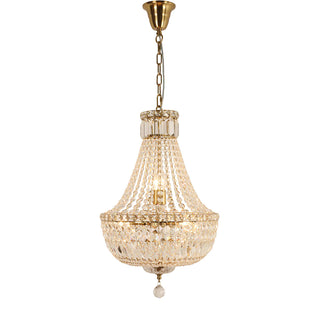 Classique Small 40cm 5 Light Basket Crystal Glass Chandelier