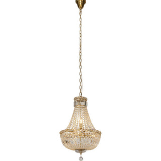 Classique Small 40cm 5 Light Basket Crystal Glass Chandelier