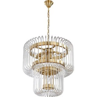 Collette 60cm 9 Light 2 Tier Chandelier Satin Brass