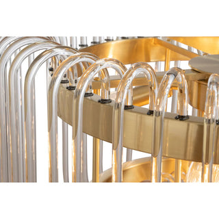 Collette 2 Tier Brass Chandelier Interior Lighting Fixture 60cm
