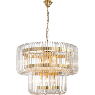 Collette 80cm 13 Light 2 Tier Chandelier Satin Brass