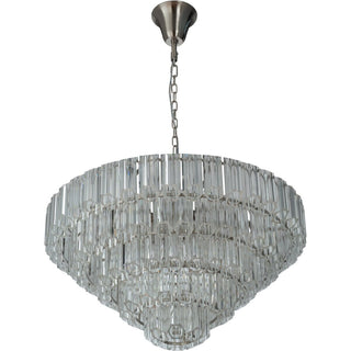 Luxury Calista chandelier with 12 lights and tiered glass prism design