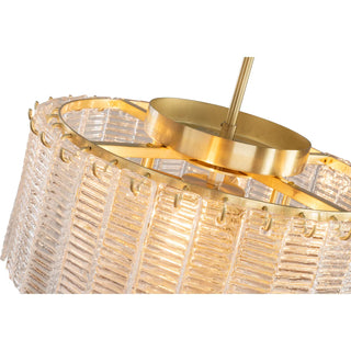 alara chandelier top frame satin brass structure detail