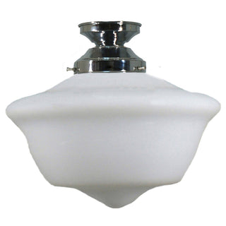 Victorian Schoolhouse Batten Fix Light – 12" Opal Matte Glass Shade