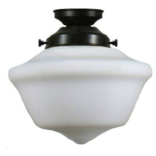 Lighting Inspirations Victorian Schoolhouse Batten Fix – 9" Opal Matte Glass